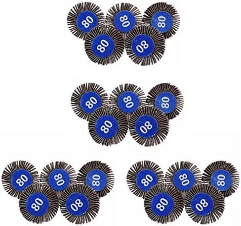 dophee Flap Wheel Sander Set, 1/8" Round Shank, 80 Grit Abrasive Sanding Wheels, Flap Grinding Wheel Sander Replacement for Dremel Drill Rotary Tools, Remove Rust, Weld Burr Polishing Flat(10-Pack) in Saudi Arabia