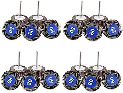 dophee Flap Wheel Sander Set, 1/8" Round Shank, 80 Grit Abrasive Sanding Wheels, Flap Grinding Wheel Sander Replacement for Dremel Drill Rotary Tools, Remove Rust, Weld Burr Polishing Flat(10-Pack) in Saudi Arabia