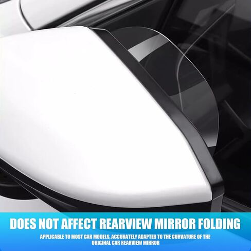 حاجب قاع ميرور ميرور رينج ، واقي من الرؤية الخلفية مرآة رطبة حارس ، والسيارات الخارجية الجانبية الخارجي مرآة حماية المطر إكسسوارات ديكور ، عالمي لسيارات الدفع الرباعي ، والسيارة ، الشاحنة (شفافة) in Kuwait