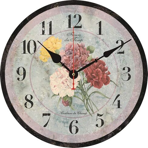 8 Inch Wall Clock Coastal Seashell Starfish Beach Decorative Clocks, Silent Non Ticking Battery Operated Palm Tree Wall Clock for Bedroom/Living Room/Kitchen in Kuwait