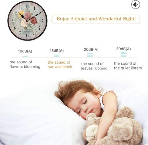 8 Inch Wall Clock Coastal Seashell Starfish Beach Decorative Clocks, Silent Non Ticking Battery Operated Palm Tree Wall Clock for Bedroom/Living Room/Kitchen in Kuwait