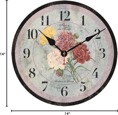 8 Inch Wall Clock Coastal Seashell Starfish Beach Decorative Clocks, Silent Non Ticking Battery Operated Palm Tree Wall Clock for Bedroom/Living Room/Kitchen in Kuwait