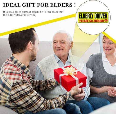 4pcs كبار السائقين مغناطيس للسيارة ، سائق مسن عاكس ، يرجى الالتفاف حول ملصق المصد المغناطيسي ، وعلامة سلامة السائقين القابلة للإزالة من الطقس القابل للإزالة in Kuwait