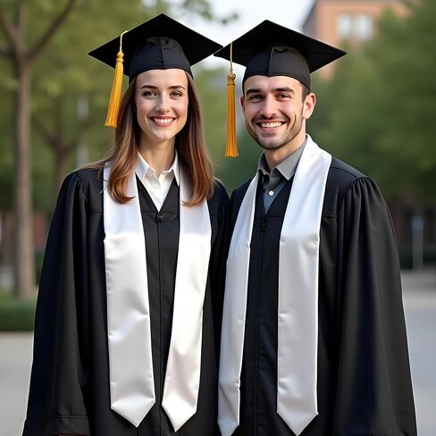 Graduation Stole 70" Long, Plain Graduation Sash for School, College, Honor Sash for Students, Unisex, Girls and Boys in Saudi Arabia