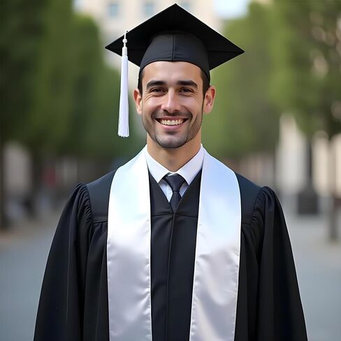 Graduation Stole 70" Long, Plain Graduation Sash for School, College, Honor Sash for Students, Unisex, Girls and Boys in Saudi Arabia