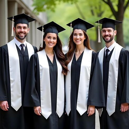Graduation Stole 70" Long, Plain Graduation Sash for School, College, Honor Sash for Students, Unisex, Girls and Boys in Saudi Arabia