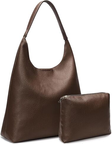 Hobo Bags for Women, Soft Vegan Leather Shoulder Handbags, Slouchy Tote Purses for Work, Travel, School in Saudi Arabia