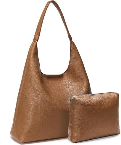 Hobo Bags for Women, Soft Vegan Leather Shoulder Handbags, Slouchy Tote Purses for Work, Travel, School in Saudi Arabia