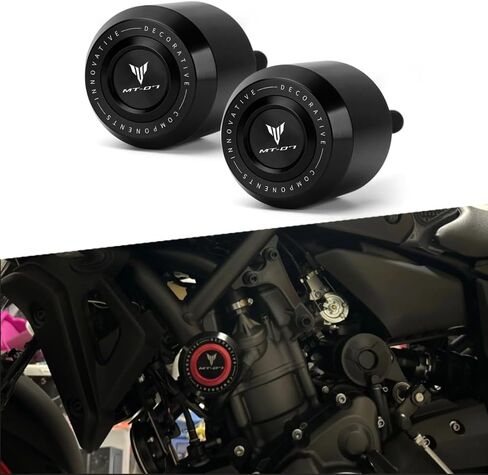 MT07 Frame Sliders Fit For MT07 2014-2022 2023 2024 2025 + | MT-07 Falling Protect MT 07 Crash Sliders Protect MT07 Falling protector Accessories BK in Kuwait