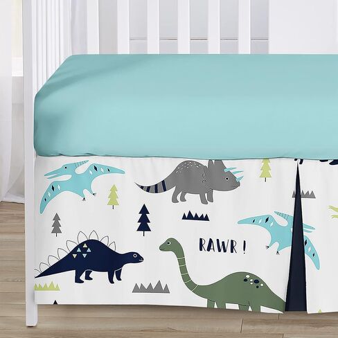 Sweet Jojo Designs Navy and Grey Stripe Baby Boy Girl Nursery Crib Bedding Set - 4 pieces - Blue, Gray and White Gender Neutral in Saudi Arabia