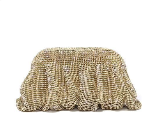 Miuco Rhinestone Clutch Purses For Women Crystal Evening Bag Dumpling Bags Handbag With Chain in Saudi Arabia