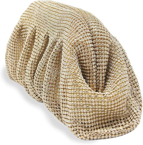 Miuco Rhinestone Clutch Purses For Women Crystal Evening Bag Dumpling Bags Handbag With Chain in Saudi Arabia