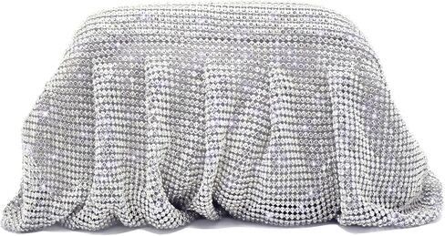 Miuco Rhinestone Clutch Purses For Women Crystal Evening Bag Dumpling Bags Handbag With Chain in Saudi Arabia