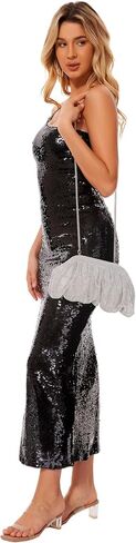 Miuco Rhinestone Clutch Purses For Women Crystal Evening Bag Dumpling Bags Handbag With Chain in Saudi Arabia