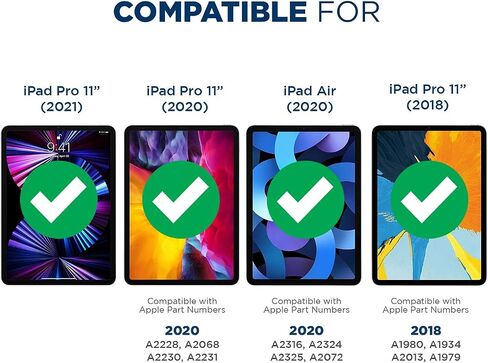 Tech Armor Screen Protector for iPad Pro 11 (2024) - Ballistic Tempered Glass, Apple Pencil Compatible, 9 H Hardness, Liquid Retina Display + Easy Installation Tray - 1 Pack in Saudi Arabia