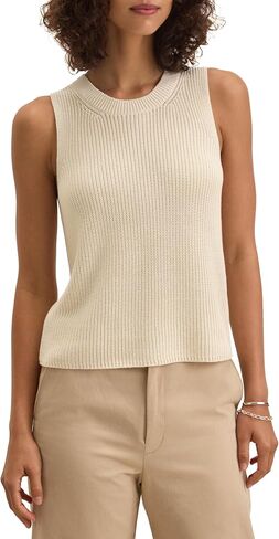 Velvet by Graham & Spencer womens Muna Textured Cotton Sweater Vest in Saudi Arabia
