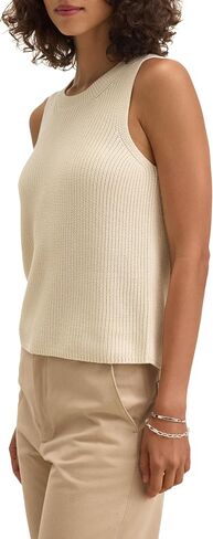 Velvet by Graham & Spencer womens Muna Textured Cotton Sweater Vest in Saudi Arabia