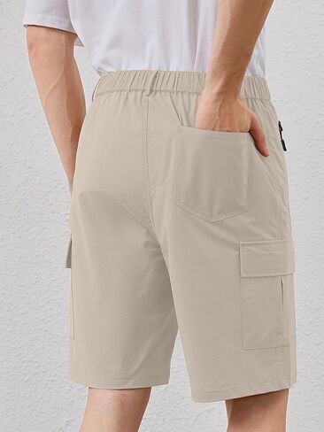Men's Quick Dry Hiking Cargo Shorts Lightweight UPF 50+ Outdoor Climbing Work Shorts with Zipper Pockets S-2XL in Saudi Arabia