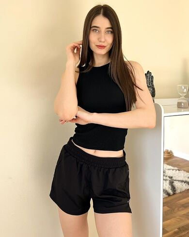 Stelle Women's 3.5" High Waisted Running Shorts Quick-Dry Gym Shorts Workout Athletic Shorts Mesh Liner with Zipper Pockets in Saudi Arabia