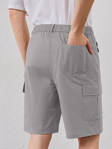 Men's Quick Dry Hiking Cargo Shorts Lightweight UPF 50+ Outdoor Climbing Work Shorts with Zipper Pockets S-2XL in Saudi Arabia