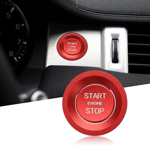 Tomall Aluminium Engine START STOP PUSH BUNTING RING متوافق مع LAND ROVER Discovery Sport 5 Range Rover Jaguar XJ XF XE F-Type F-Pace XJR XFR CAR INTORIORISIONS COLL in Kuwait
