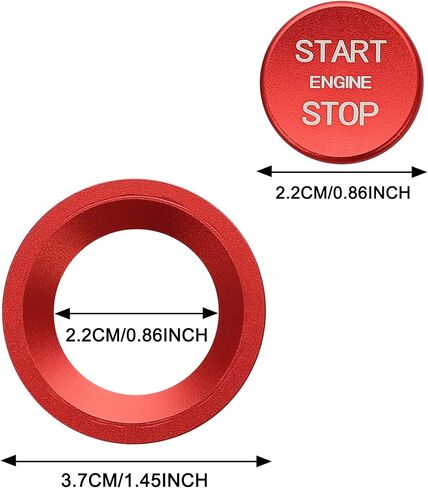 Tomall Aluminium Engine START STOP PUSH BUNTING RING متوافق مع LAND ROVER Discovery Sport 5 Range Rover Jaguar XJ XF XE F-Type F-Pace XJR XFR CAR INTORIORISIONS COLL in Kuwait