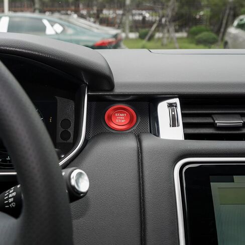 Tomall Aluminium Engine START STOP PUSH BUNTING RING متوافق مع LAND ROVER Discovery Sport 5 Range Rover Jaguar XJ XF XE F-Type F-Pace XJR XFR CAR INTORIORISIONS COLL in Kuwait