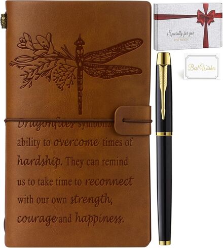 Dragonfly Gifts Leather Journal Notebook Dragonfly Gifts for Women Dragonfly Lover Gifts Inspirational Gifts Encouragement Gifts for Friends Women Men in Kuwait