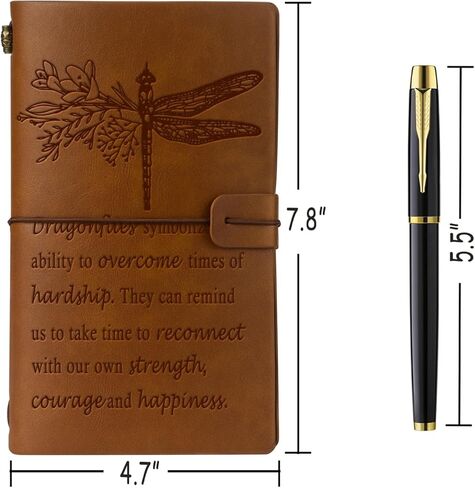 Dragonfly Gifts Leather Journal Notebook Dragonfly Gifts for Women Dragonfly Lover Gifts Inspirational Gifts Encouragement Gifts for Friends Women Men in Kuwait