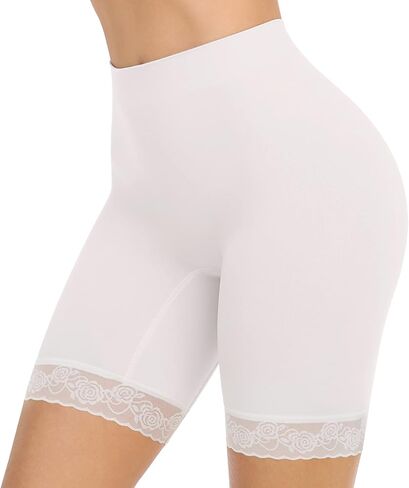 SIMIYA Women's Slip Shorts for Under Dresses, Anti-Chafing Boyshorts Panties Seamless Stretch Lace Underwear in Saudi Arabia