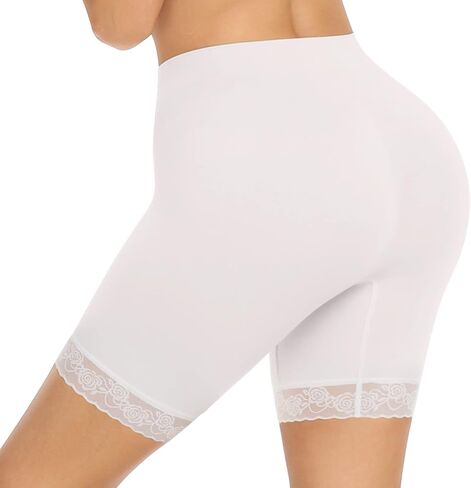 SIMIYA Women's Slip Shorts for Under Dresses, Anti-Chafing Boyshorts Panties Seamless Stretch Lace Underwear in Saudi Arabia