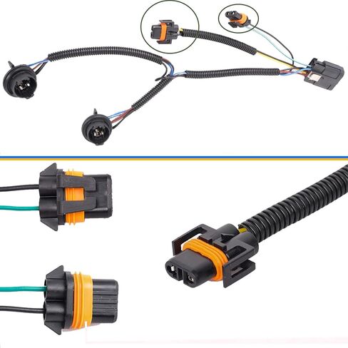 Headlights Tail Lights Combo Compatible with Chevy Silverado 1500 2007 2008 2009 2010 2011 2012 2013 Chevrolet 2500 3500 HD 2500HD 3500HD Replacement Headlight Rear Brake Lamp Assembly, Black in Kuwait