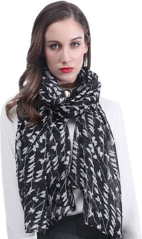 Bird Print Women's Scarf Shawl Wrap Lightweight in Saudi Arabia