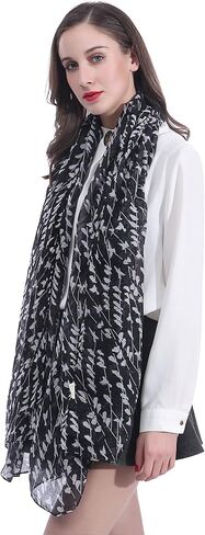 Bird Print Women's Scarf Shawl Wrap Lightweight in Saudi Arabia