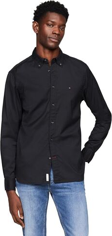 Tommy Hilfiger Long Sleeve Poplin Regular Fit, Men's Button Down Shirts, Also Available in Big and Tall in Saudi Arabia