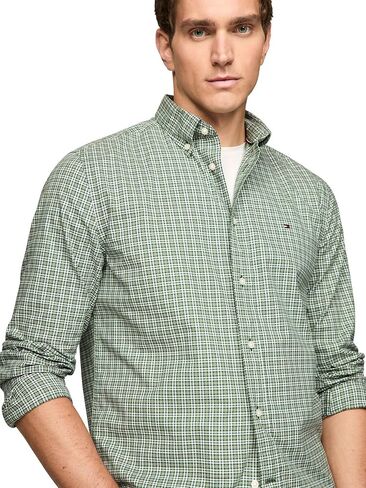 Tommy Hilfiger Long Sleeve Poplin Regular Fit, Men's Button Down Shirts, Also Available in Big and Tall in Saudi Arabia