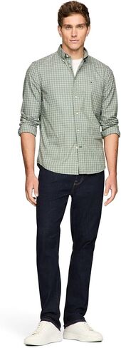 Tommy Hilfiger Long Sleeve Poplin Regular Fit, Men's Button Down Shirts, Also Available in Big and Tall in Saudi Arabia