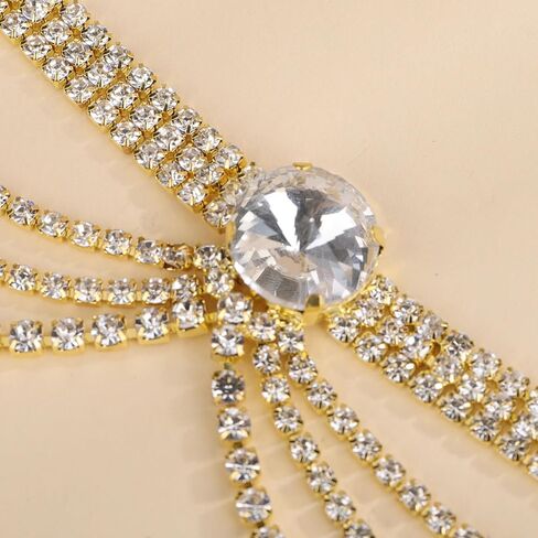Cuban Silver Gold Crystal Rhinestone Ankle Bracelets Dainty Cuban Link Chain Rhinestone Foot Chain Adjustable Link Ankle Bracelet Tassel Crystal Rhinestone Ankle Bracelets for Women in Saudi Arabia