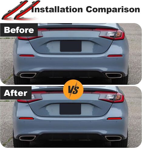 Fog Lights Assembly DRL for 2022 2023 2024 Honda Civic 11th Gen Hatchback Turn Signals Lights for 11th gen Civic Sedan Front Fog Lights assembly (2022Civic-DRL-With Sensor Hole) in Saudi Arabia
