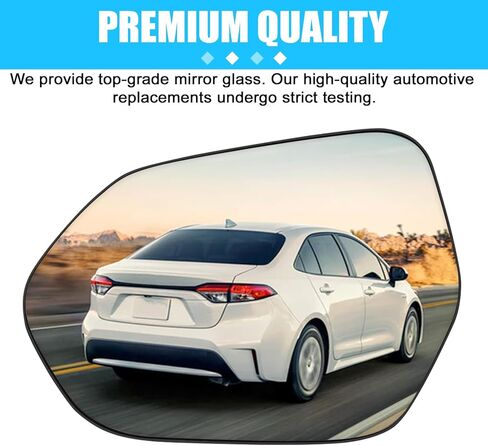 Passenger Side Heated Mirror Glass Replacement for 2020-2024 Toyota Corolla, 2018-2024 Camry, 2016-2022 Prius 8790733080 in Kuwait