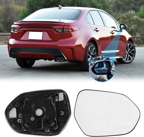 Passenger Side Heated Mirror Glass Replacement for 2020-2024 Toyota Corolla, 2018-2024 Camry, 2016-2022 Prius 8790733080 in Kuwait