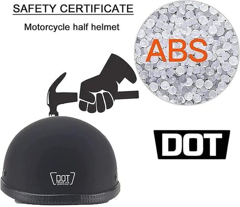 Retro Style Motorcycle Half Helmet - Classic Design Half Motorcycle Helmet, DOT Certified in Kuwait