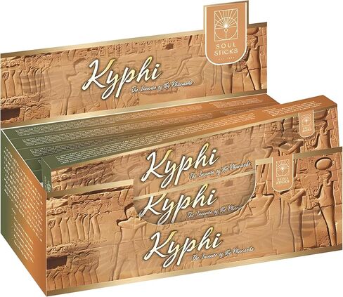 SOUL STICKS Handmade Incense Sticks Mystic Spirit Blends 180 Gram 12 Pack Box | 100% Natural Masala Incense Organic Home Fragrance Agarbatti (Kyphi) in Saudi Arabia