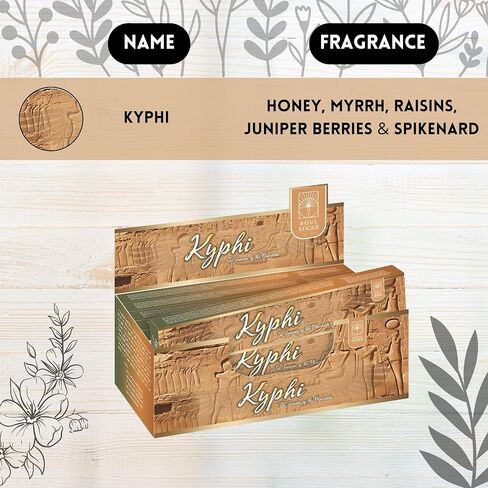 SOUL STICKS Handmade Incense Sticks Mystic Spirit Blends 180 Gram 12 Pack Box | 100% Natural Masala Incense Organic Home Fragrance Agarbatti (Kyphi) in Saudi Arabia