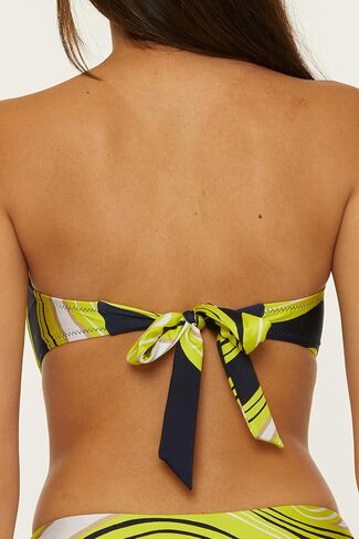 Trina Turk Women's Serena Bandeau Bikini Top, Adjustable, Tie Back, Swimwear Separates in Saudi Arabia
