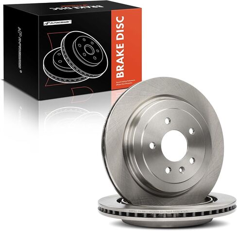 A-Premium 12.40 inch (315 mm) Rear Vented Disc Brake Rotors Compatible with Cadillac Models - ATS 2013-2019, 2-PC Set in Kuwait