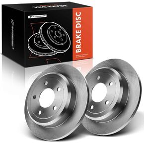 A-Premium 11.22 inch (284.9mm) Rear Drilled and Slotted Disc Brake Rotors Compatible with Select Ford/Lincoln/Mercury Models - Crown Victoria/Town Car/Grand Marquis, 1996-2002, 4.6L