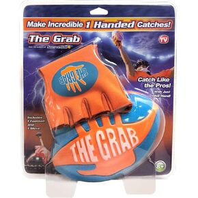 The Grab Football - Make Incredible One Handed Catches, Game of Catch and Throw Football Toy, Includes 2 Gloves