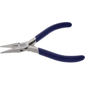 Chain-Nose Pliers 4-1/2' Long withFine Tips and Navy Blue Handles, Jewelry Making and Repair Tool