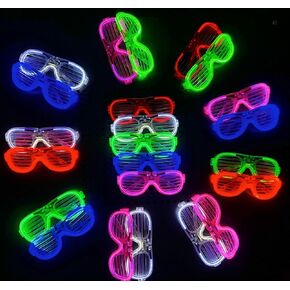 47 Packs LED Glasses, 5 Neon Colors Glow Glasses, Glow in The Dark Party Supplies Favor for Kids Adults, Light Up Glasses for Birthday Christmas New Year Carnival Party Supplies